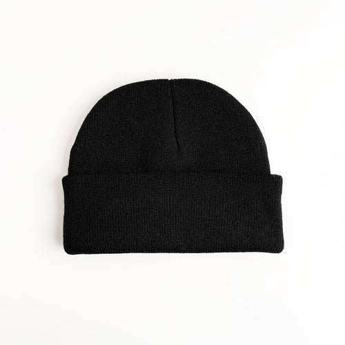 Beanie Pescador Acanalado Fino – Negro