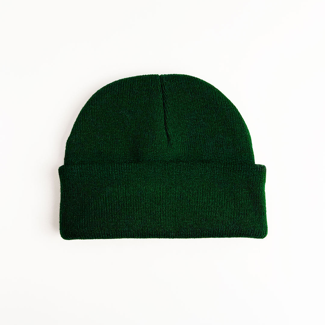 Beanie Pescador Acanalado Fino – Verde Petroleo
